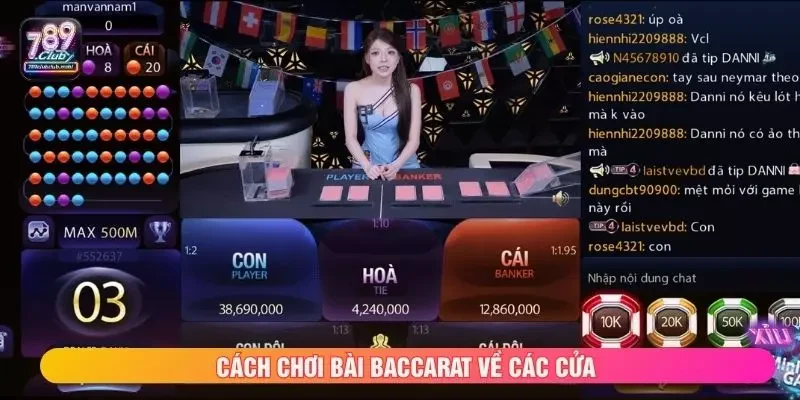 Cách chơi bài baccarat về các cửa