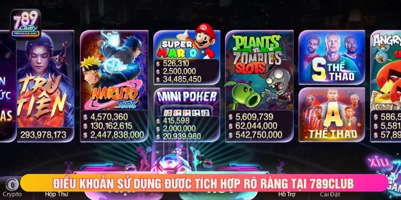 Điều khoản sử dụng tích hợp chặt chẽ trên hệ thống cược