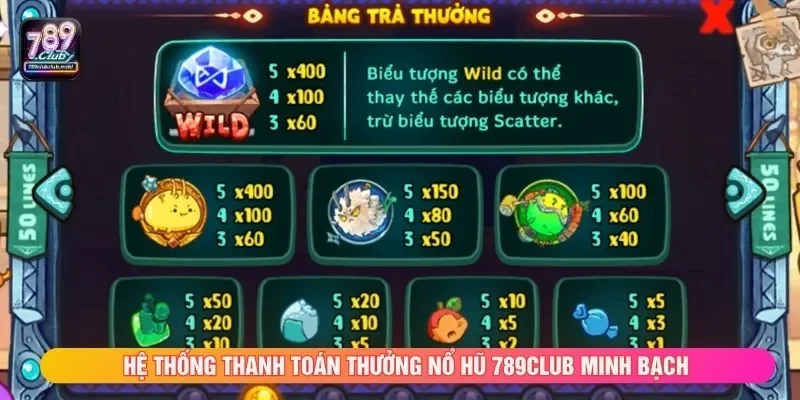 Hệ thống thanh toán thưởng nổ hũ 789CLUB minh bạch