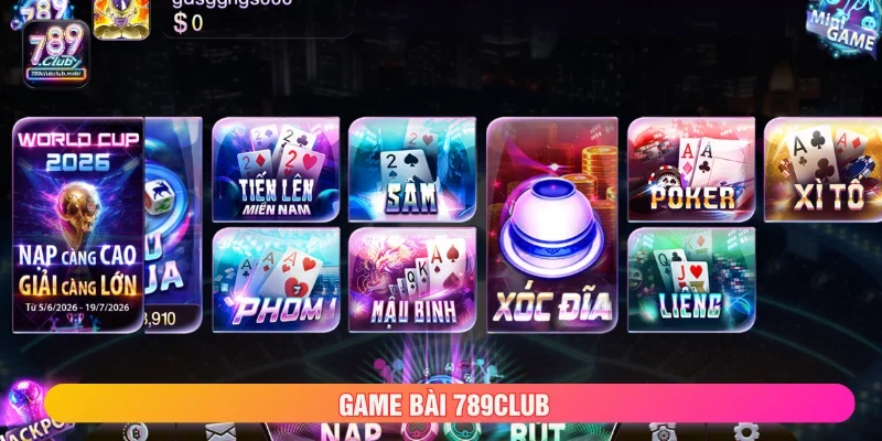 Kho game bài đa dạng của 789CLUB