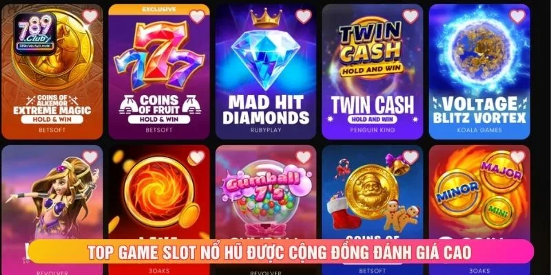 Top game slot nổ hũ được cộng đồng đánh giá cao