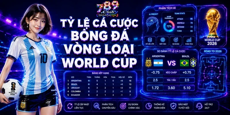 Tỷ Lệ Cá Cược Bóng Đá Vòng Loại World Cup Tại 789Club
