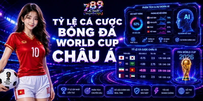 Tỷ Lệ Cá Cược Bóng Đá World Cup Châu Á Mới Nhất 789CLUB