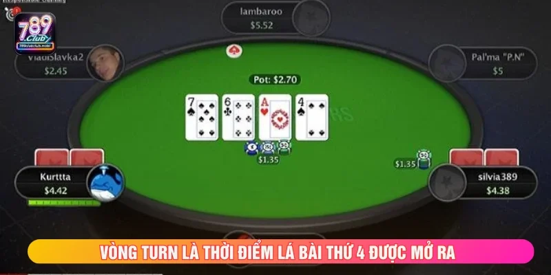 Vòng Turn là thời điểm lá bài thứ tư được mở ra 
